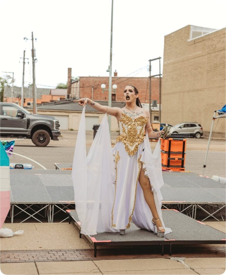 Pride celebration in downtown Oskaloosa