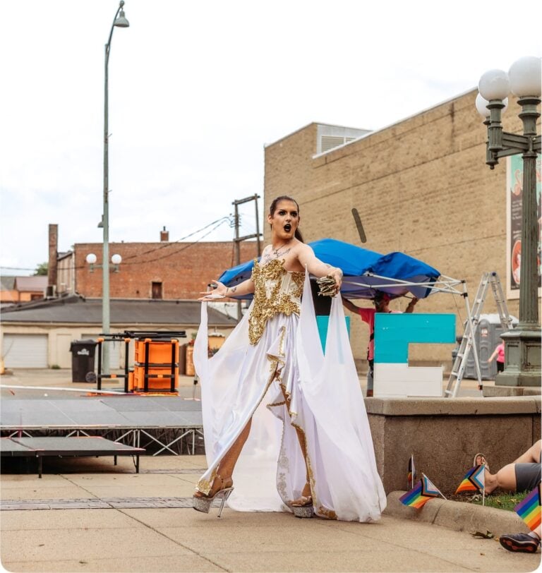 Audience watching a Pride performance
