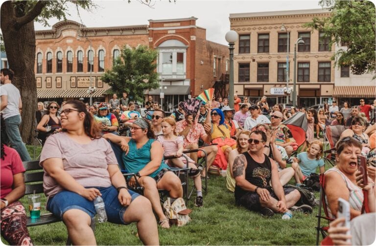 Audience members enjoying Oskaloosa Pride