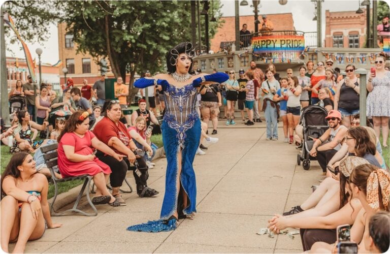 Local Pride celebration audience